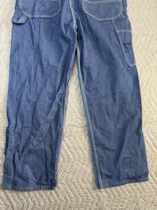 Dickies Dungarees Blue Overalls Bib Denim Work Wear Carpenter Indigo Mens 34x30 - Picture 9 of 11
